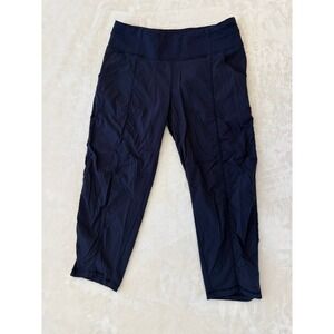 Lucy Navy Blue Activewear Yoga Pants Mens Size Small Cropped Training Trousers